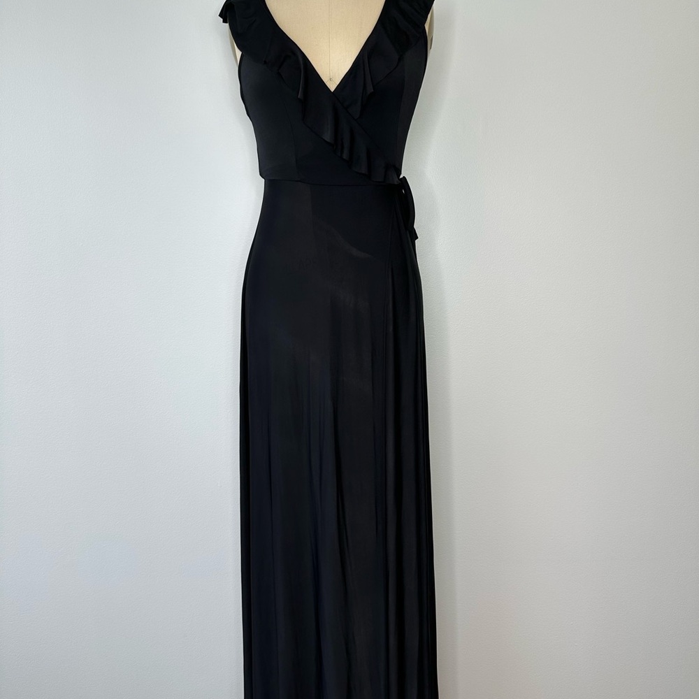 ASOS Black Ruffle Maxi Dress - Picture 3 of 8